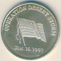USA 1991. "Amerikai Légierő-Sivatagi vihar művelet" Ag emlékérem 31,2g T:PL
