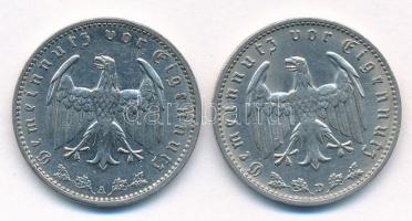 Német Harmadik Birodalom 1935A 1M Cu-Ni + 1937D 1M Cu-Ni T:1-
German Third Reich 1935A 1 Mark Cu-Ni...