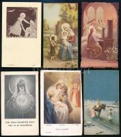 Vegyes szentkép tétel, 30 db + 2 db szentkép mappa