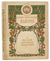 Magyar festőművészet albuma. A magyar festészet fejlődése a régiektől az újakig. Tíz színes műmelléklettel számos műlappal és szövegképpel. A Pesti Napló előfizetőinek készült kiadás. [Bp., 1904], Hornyánszky, 140 p.+10 (műmellékletek, a képek előtt feliratozott hártyapapírral) t. Gazdag szövegközti és egészoldalas képanyaggal illusztrált. Benne Benczur Gyula, Borsos József, Lotz Károly, Madarász Viktor, Munkácsy Mihály, Székely Bertalan, Zichy Mihály és mások. Kiadói szecessziós dúsan aranyozott, festett, egészvászon-kötésben, Gottermayer-kötés, a borítón kis kopásnyomokkal.