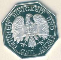 NSZK 1988. "40 éves a német márka" Ag emlékérem 20g T:PP