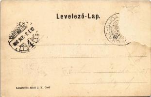 1902 Kiscell, Celldömölk; Templom tér. Radó J. kiadása (ázott / wet damage)