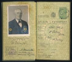 1941 Keményfedeles útlevél