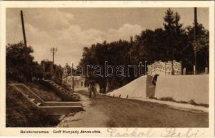 1928 Balatonszemes, Szemes; Gróf Hunyadi József utca, vasútállomás (EK)