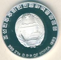 Észak-Korea 1993. 500W Ag "Olimpiai játékok-gyorskorcsolya" T:PP