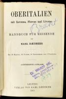 Karl Baedeker: Oberitalien mit Ravenna, Florenz und Livorno. Achtzenhte Auflage; Unteritalien und Si...