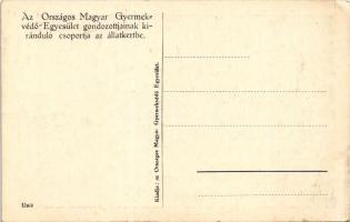 Az Országos Magyar Gyermekvédő Egyesület gondozottjainak kiránduló csoportja az Állatkertben (EK)