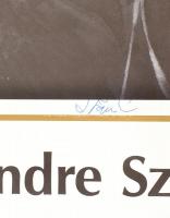 Szász Endre (1926-2003): Női arc Dorotheum kiállítási plakát autográf aláírással 60x90 cm