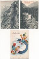43 db RÉGI történelmi magyar és külföldi város és motívum képeslap / 43 pre-1945 Hungarian and other town-view and motive postcards