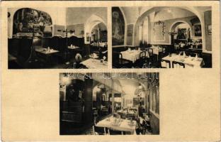 Budapest V. 100 éves Krist (Százéves étterem) söröző Buda városához, belső. Piarista utca 2.