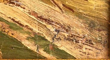 Zombory Lajos (1867-1933): Alföldi táj. Olaj, karton, jelezve jobbra lent. Dekoratív fakeretben, 22,...