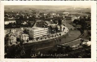 1938 Besztercebánya, Banská Bystrica; látkép, villa, szálloda, híd / general view, villa, hotel, bridge