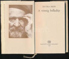 Dutka Ákos: A vénség balladája. Bp.,1965, Magvető, 85+(3) p. Első kiadás. Kiadói egészvászon-kötés, ...