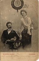 1905 Barometrul Amorului. Schimbacios / Barometer of Love Romanian romantic humour. Editura J. Saraga & Co. (EM)