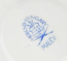 Herendi fecske mintás kávés csésze aljjal. MALÉV jelzéssel. Kézzel festett, jelzett, kopással