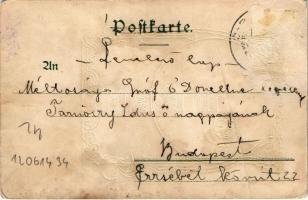 Tanz / Art Nouveau lady. Fritz Rehm (München) Emb. litho (fa)