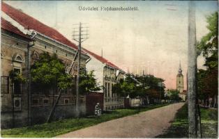 1916 Hajdúszoboszló, utca, templom (fa)