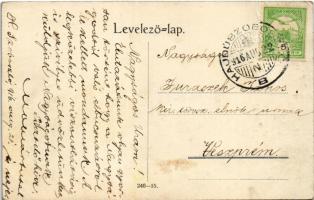 1916 Hajdúszoboszló, utca, templom (fa)