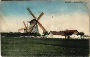 1918 Mezőtúr, szélmalom. Török Ignác kiadása / windmill (EK)