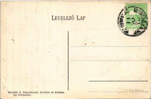 1911 Mindszent, Révház és Tisza parti részlet. Horváth A könyvkereskedő felvétele és kiadása