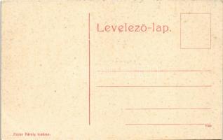 Szarvas, Piac tér, üzletek, csendőr. Montázs kisgyerekekkel, Müller Károly kiadása