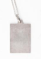 Ezüst (Ag) oroszlán horoszkópos medál és lánc, jelzett össz 4,53 g