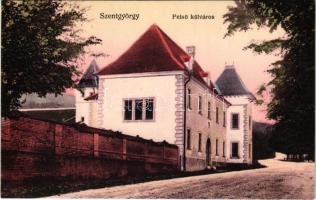 Szentgyörgy, Sankt Georgen, Svaty Jur pri Bratislave, Sväty Jur (Pozsony); Felső Külváros, Pálffy kastély. Fischhof István kiadása / street, castle