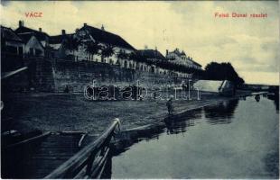 1912 Vác, Felső Duna részlet, rakpart. W.L. ?