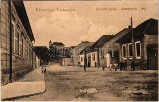 1917 Rózsahegy, Ruzomberok; Alman utca. Kilmacek Sándor kiadása / Almanova ulica / street (EK)