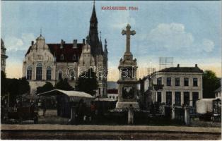 Karánsebes, Caransebes; Fő tér, piac / main square, market
