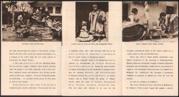 cca 1920-1940 Mallász Gitta (1907-1992): Hungary on Sunday. Bp, Klösz-ny., kihajtható képes prospekt...