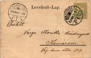 1903 Kolozsvár, Cluj; vasútállomás, indóház / railway station (r)