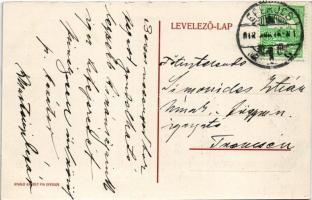 1913 Eperjes, Presov; Görögkatolikus püspökség palotája a templommal, utca, Zavaczky Gyula üzlete. D...