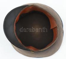 Rendőrségi tányérsapka, Tildy-korszak (1945-1948), korának megfelelő, kissé foltos állapotban, belső...