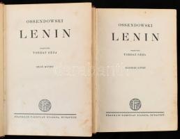 Ossendowski: Lenin I-II. Fordította Torday Géza. Bp., én., Franklin-Társulat. Félvászon kötés, kopot...