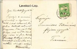 1909 Szakolca, Skalica; Fő tér / main square. Art Nouveau, floral