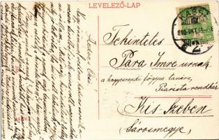 1910 Kassa, Kosice; Premontreiek temploma, útépítés, postás / church, road construction, postman