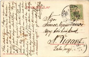 1907 Nagyalmás, Almasu Mare; Dezső vár romjai, Grófi kastély. Karácsonyi János kiadása / castle and ...