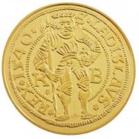 DN "Magyar aranypénzek utánveretben - I. Ferdinánd aranyforint 1540" aranyozott Ag emlékér...