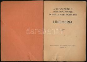 1911 Esposizione Interzionale di belle arti Roma. Ungheria. 248 p + kép táblák Kiadói papírkötésben ...