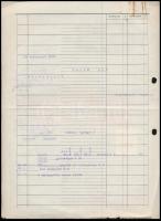 1931 Budafoki Zománcedény Sajtoló és Fémárugyár, Budafok Hesz és Fia Rt. fejléces számlája, okmánybé...