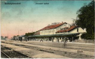 Székelykocsárd, Kocsárd, Lunca Muresului; vasútállomás. Adler fényirda 1912. / railway station (EK)