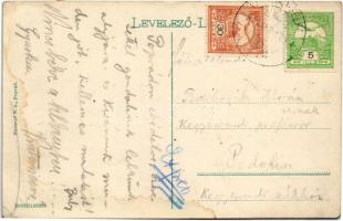 Poprád (Magas Tátra, Vysoké Tatry), Katolikus templom és iskola. Strompf S.A. kiadása / church and s...