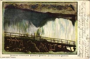 1902 Dobsina, Dobschau; Dobsinai jégbarlang, belső. Fejér E. kiadása / Eishöhle Dobsina / Dobsinská ladová jaskyna / ice cave, interior (EK)