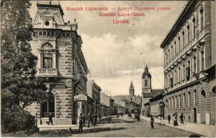 1910 Újvidék, Novi Sad; Kossuth Lajos utca, kiadó üzlet. Urbán Ignác kiadása / street, shop for rent