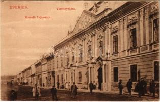 1910 Eperjes, Presov; Kossuth Lajos utca, Vármegyeháza. Divald Károly Fia kiadása / street view, county hall (EK)
