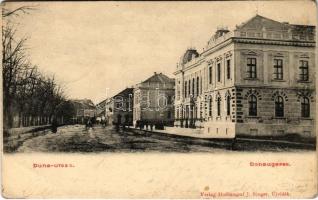1901 Újvidék, Novi Sad; Duna utca, Törvényház / Donaugasse / street, court (EK)