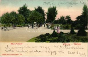 1903 Pöstyén, Pistyan, Piestany; Neue Parkallee / Park / park