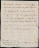 1864 Bath, Gosztonyi Beatrix (1838-1890), a Hölgyvilág levelezőjének levele