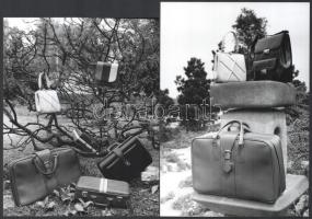 cca 1970-1980 Armuth Iván (1929-1992): A 70-es évek divatja (táskák, lakásbelső), 7 db fotó (közte k...